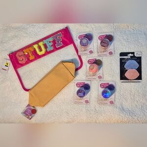 Lip Scrub Collection with Pink and Tan Pouches